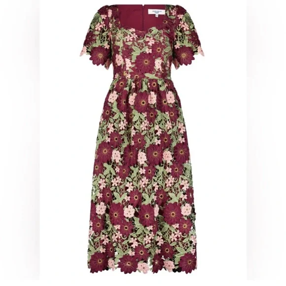 NWT JessaKae Flower Waltz Midi Dress - Picture 2 of 10